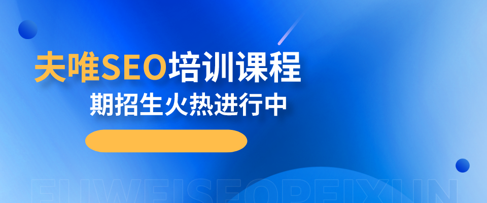 SEO培训招生中